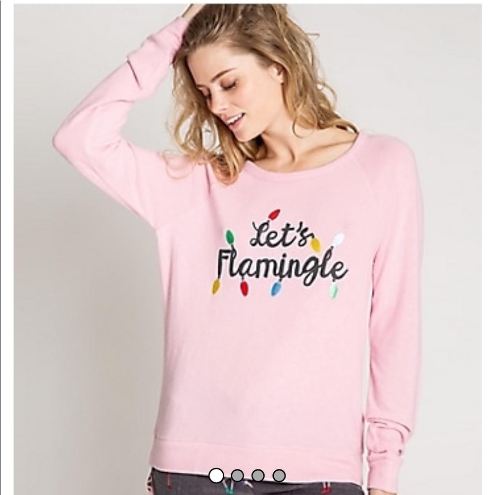 PJ Salvage Let's Flamingle Long Sleeve Graphic Top 🤩 S1 - Picture 1 of 9